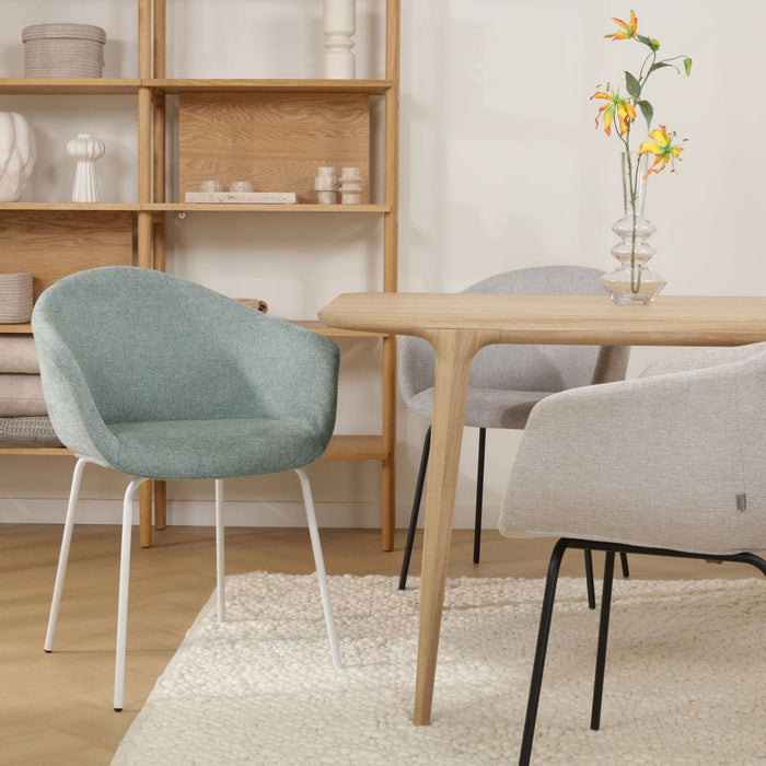 Nolon Nora-Otis Eetkamerstoel Zacht Groen - met Armleuning - Zwart