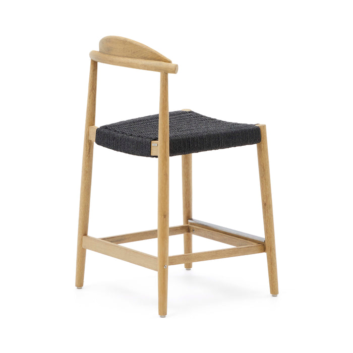 Kave Home - Kruk Nina massief acaciahout natuurlijke afwerking zwarte