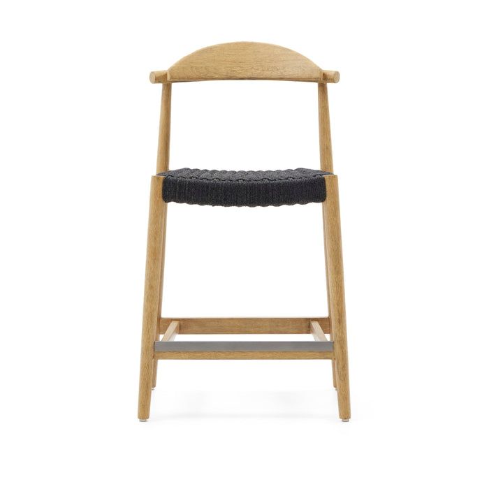 Kave Home - Kruk Nina massief acaciahout natuurlijke afwerking zwarte