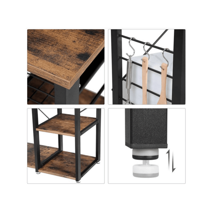 MAZAZU Industrieel keukenrek Elina