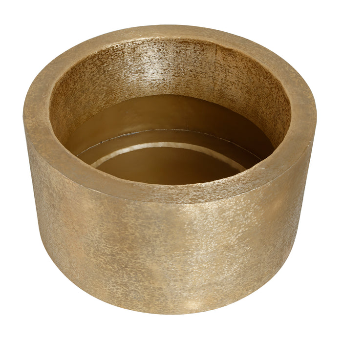 PTMD Eviee Gold brushed alu sheet pot round SV2