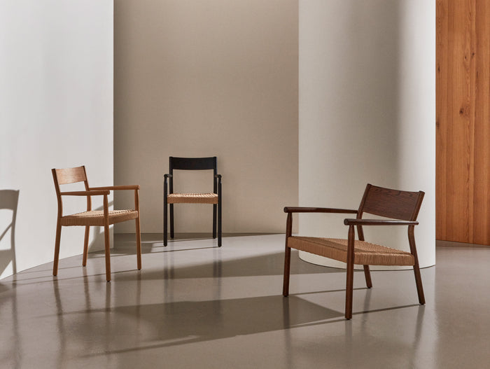 Kave Home - Yalia-stoel in massief eikenhout FSC 100% met natuurlijke