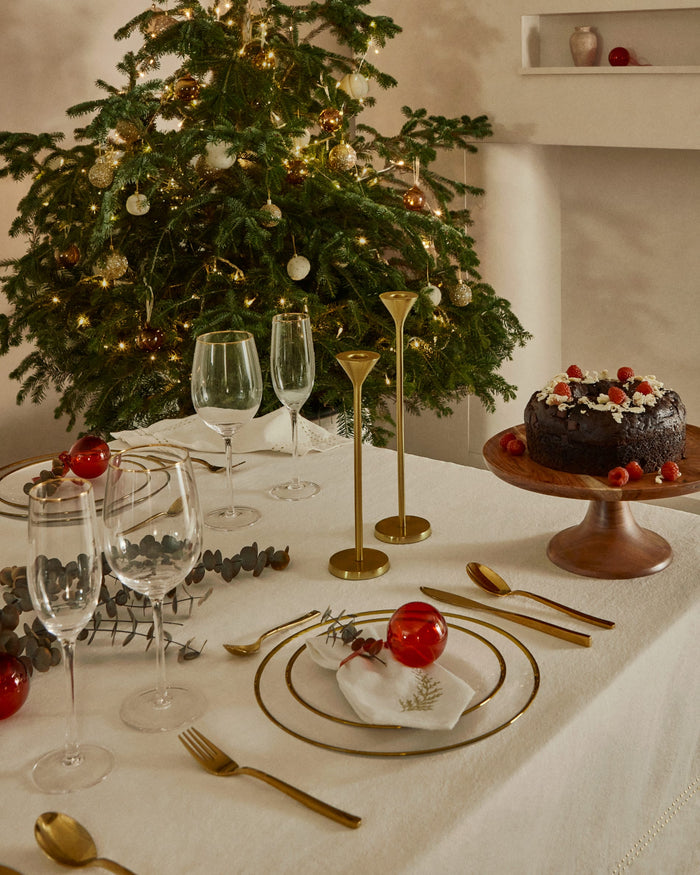 Kave Home - Grote Morgana-kandelaar van verguld metaal