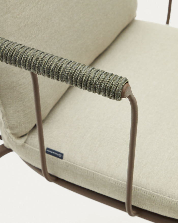 Kave Home - Salguer stapelbare stoel van touw en staal met