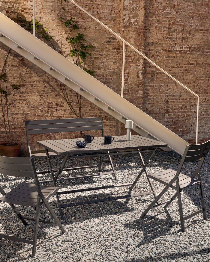 Kave Home - Torreta opvouwbare buitentafel van aluminium met