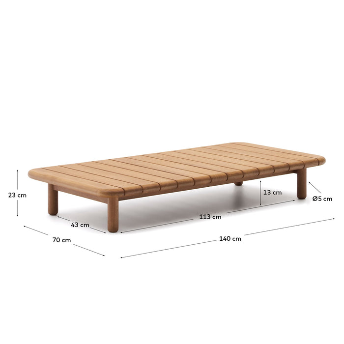 Kave Home - Koffietafel Turqueta van FSC 100% massief teakhout 140 x
