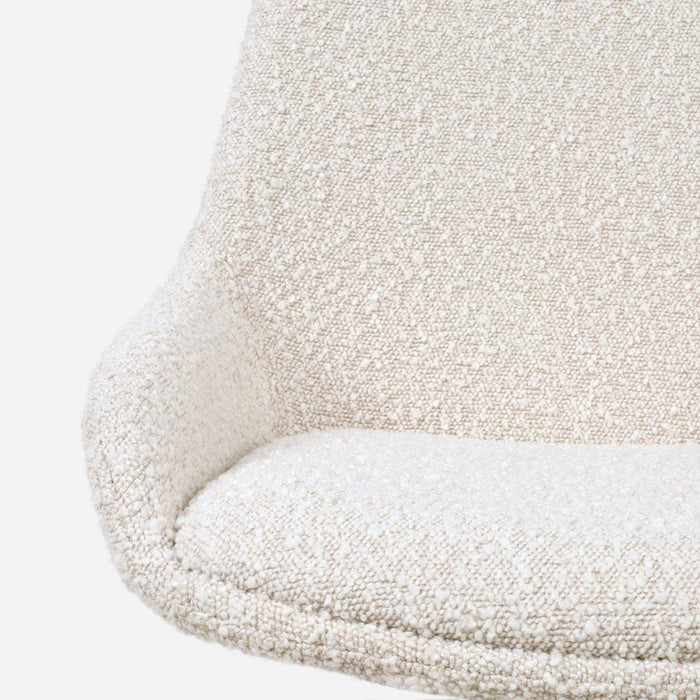 Nolon Nova-Isa Eetkamerstoel Bouclé Beige - Stof - Zwart Onderstel