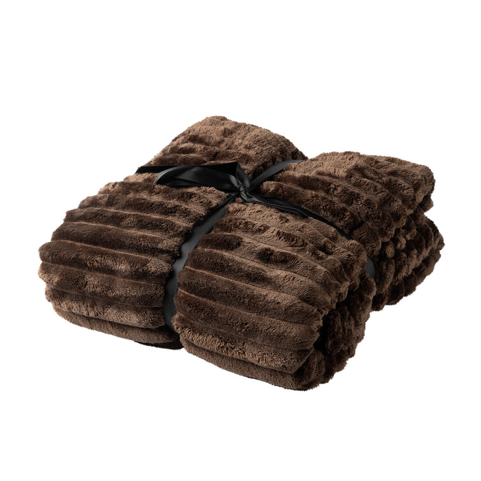 Dutch Decor plaid RICKY - 150x200 cm Chocolate Martini