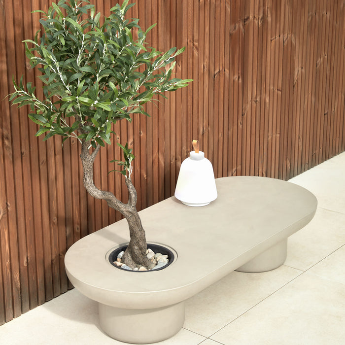Kave Home - Taimi betonnen salontafel voor buiten Ø 140 x 60 cm