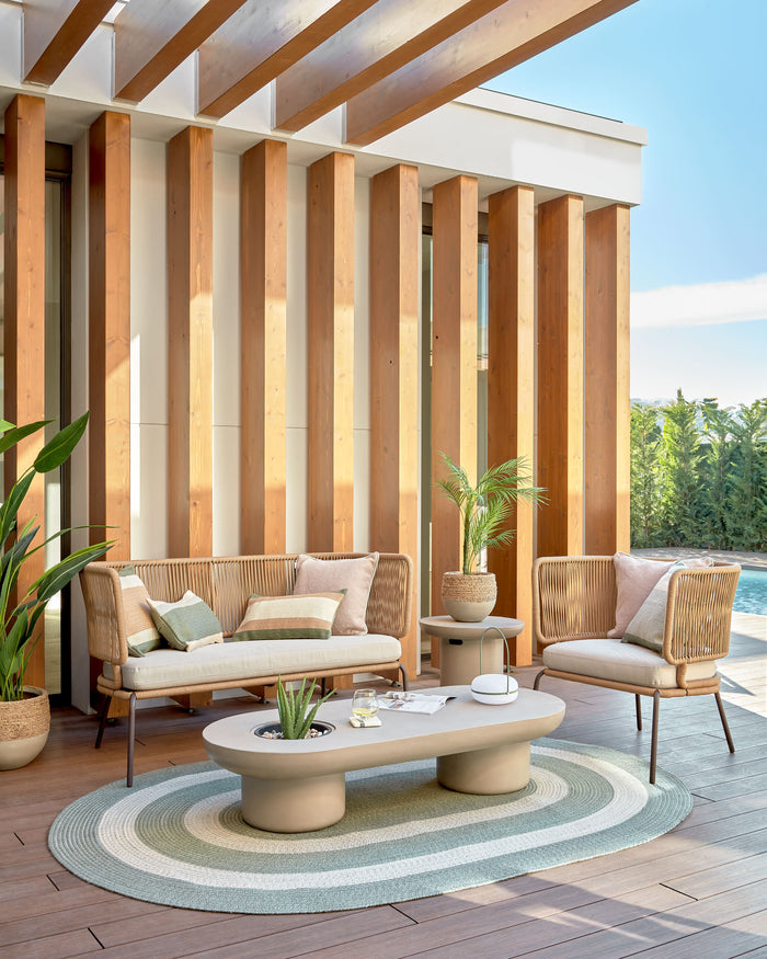 Kave Home - Taimi betonnen salontafel voor buiten Ø 140 x 60 cm