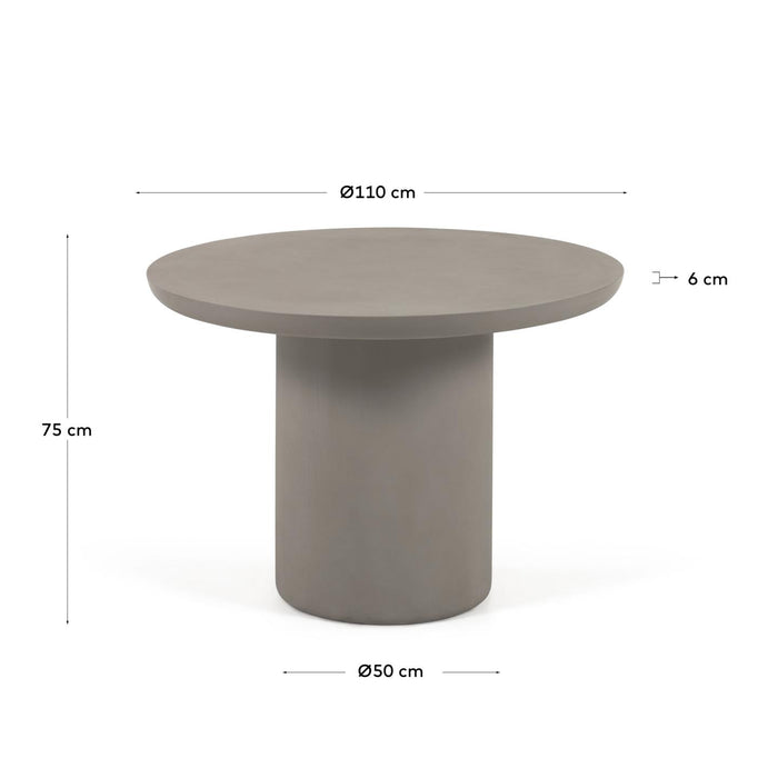 Kave Home - Taimi ronde betonnen buitentafel Ø 110 cm