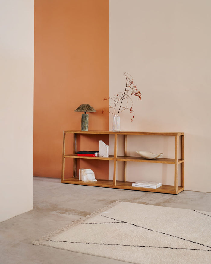 Kave Home - Samse-tafellamp van groene raffia