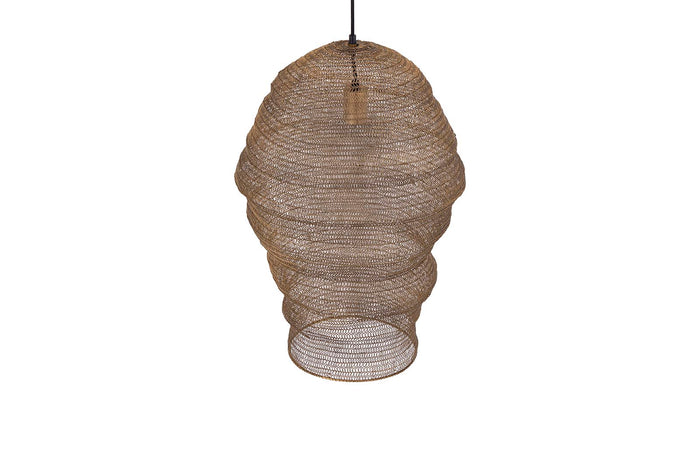 PTMD Miko Brass iron wired hanging lamp see through L