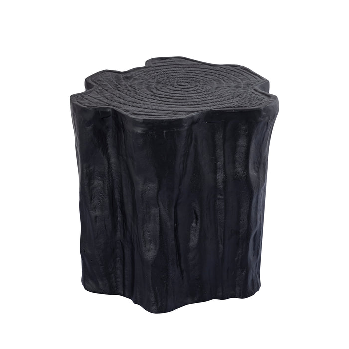 PTMD Fennah Black matt alu sidetable tree wood shape M