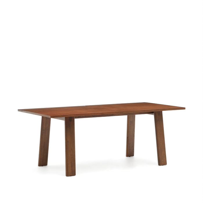 Kave Home - Uitschuifbare tafel Arlen van fineer en massief eikenhout