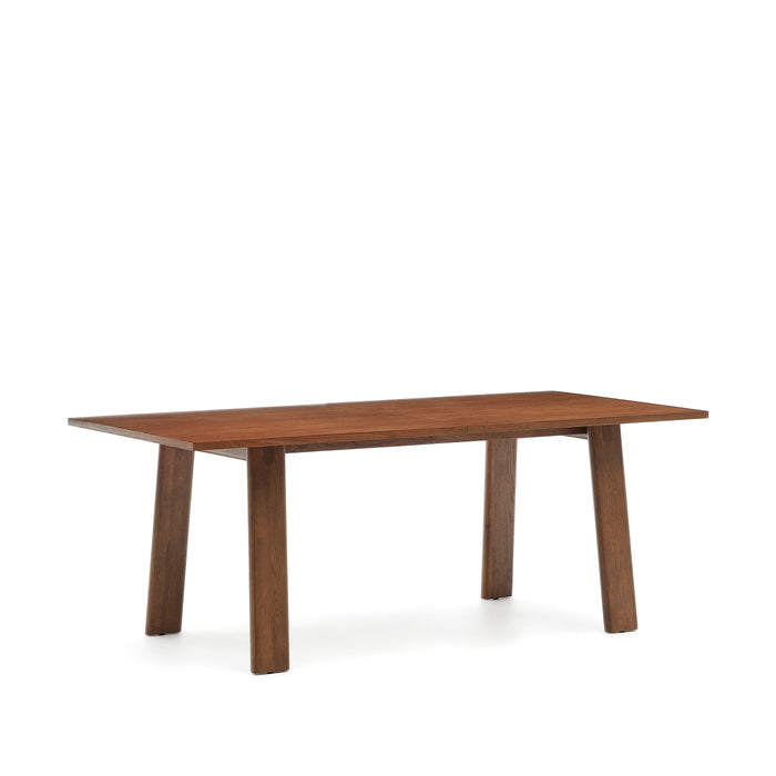 Kave Home - Uitschuifbare tafel Arlen van fineer en massief eikenhout