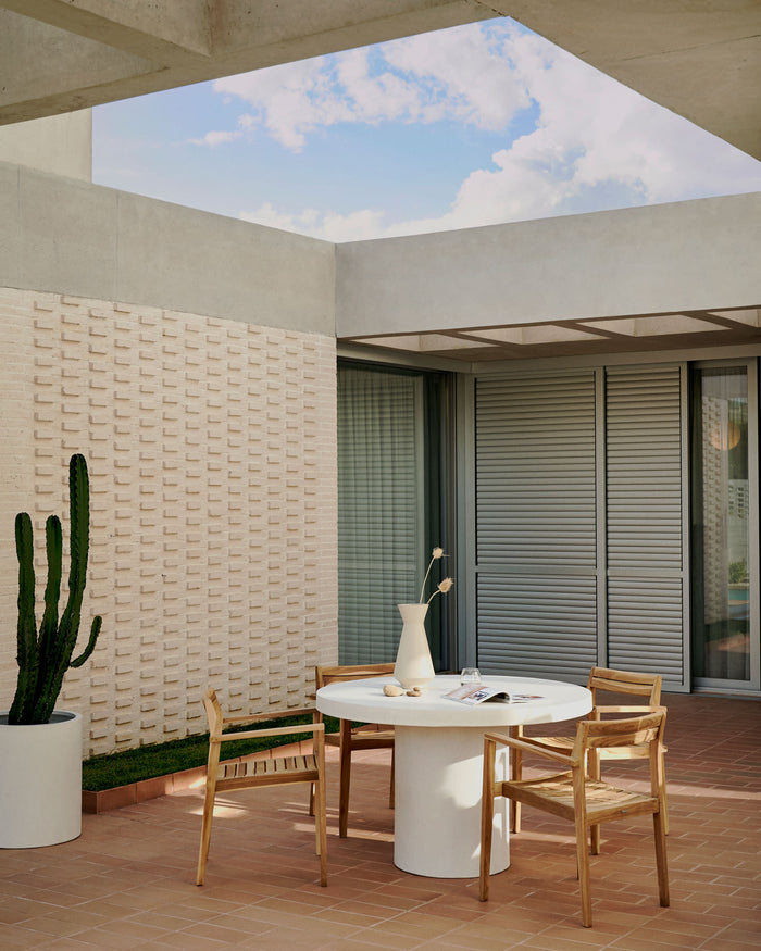 Kave Home - Victoire tuinstoel van massief teakhout