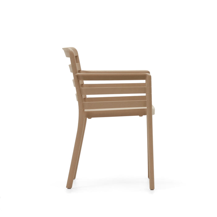 Kave Home - Nariet tuinstoel van beige kunststof