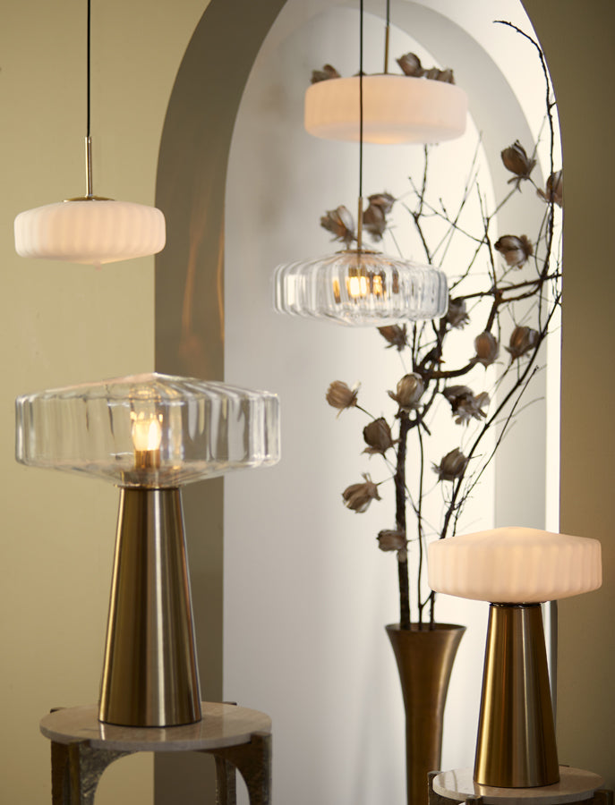 Light & Living - Hanglamp PLEAT - Ø40x17cm - Wit
