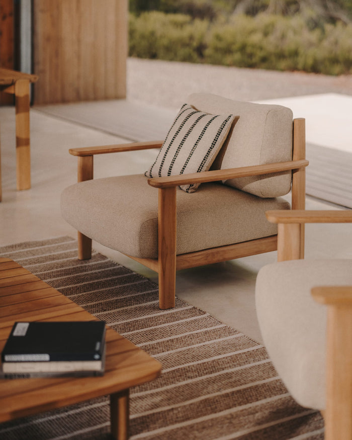 Kave Home - Fauteuil Tirant van FSC 100% massief teakhout