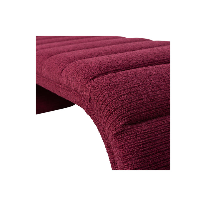 WOOOD Traffic Bankje - Polyester - Burgundy - 47x160x47