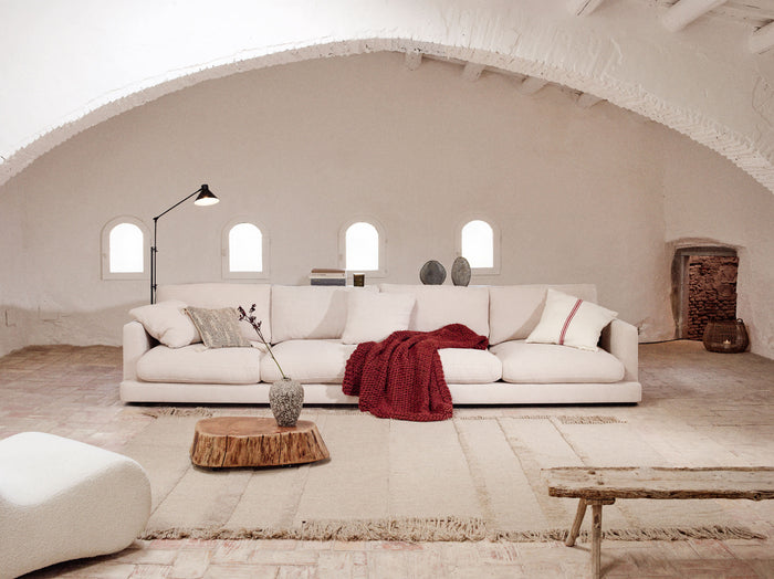 Kave Home Gala 4-zitsbank met Chaise Longue Rechts - Beige