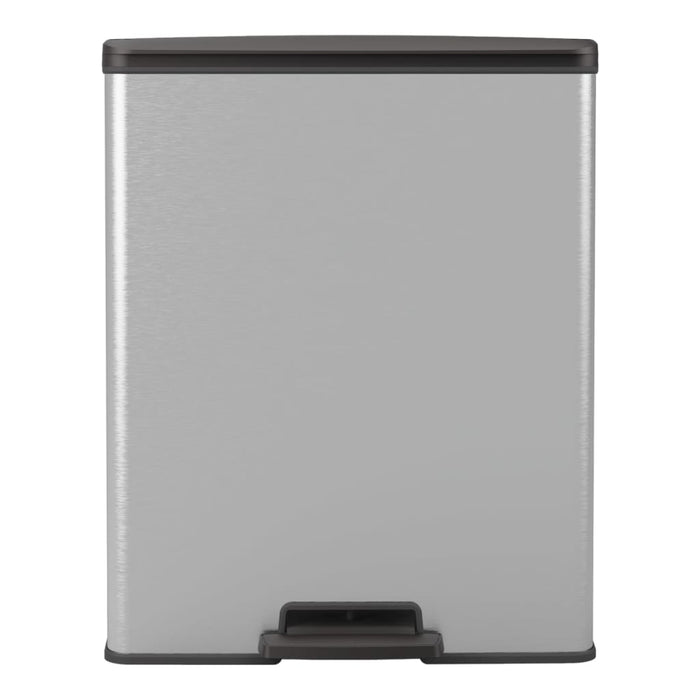 Curver Pedaalemmer Deco duo 26+26 L zilverkleurig