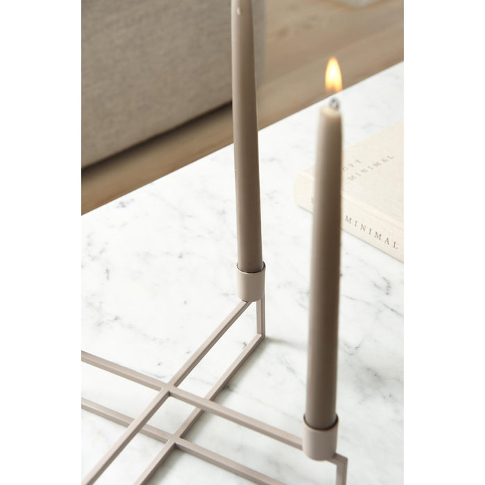 4flames kandelaar vierkant blush