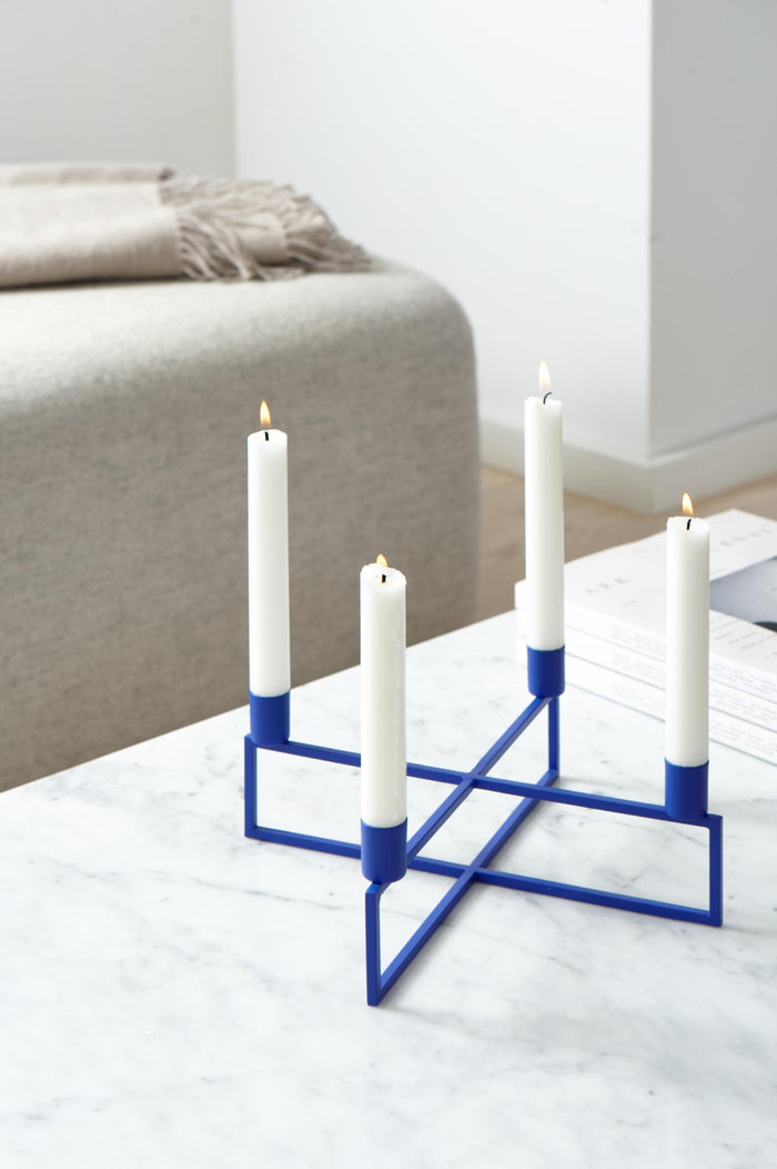 4flames kandelaar vierkant blush