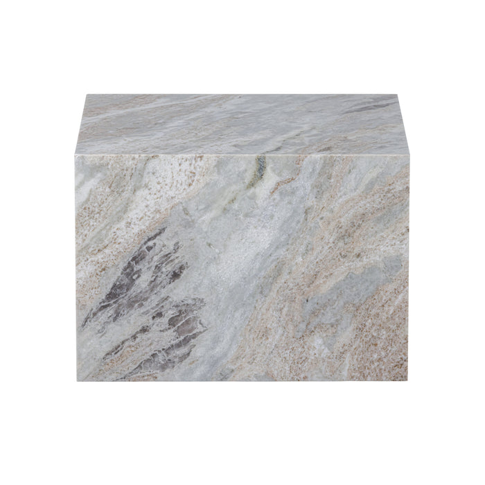 WOOOD Xhail Bijzettafel - Marmer - Naturel - 35x50x50