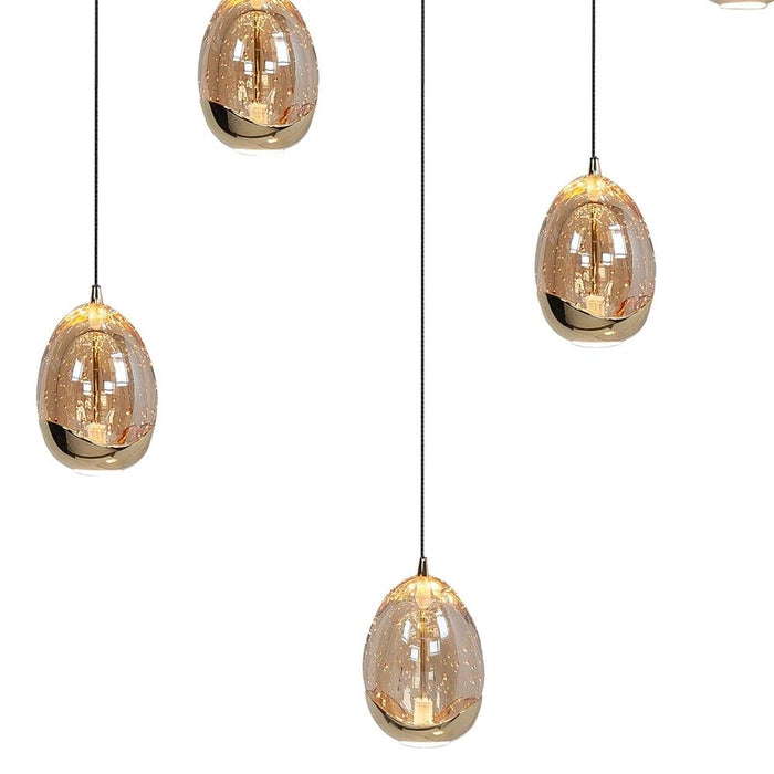 Highlight Hanglamp Golden Egg 8 Lichts Led