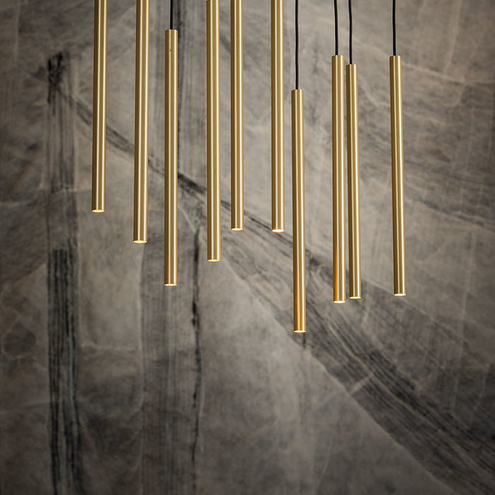 Nowodvorski Hanglamp Laser Brass 10 lichts L 78 cm B 20 cm zwart - mes