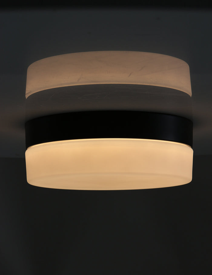 Steinhauer Plafondlamp Ikaro Ø 18 cm IP44 zwart