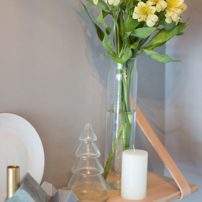 TAK Design - Hout Shelfie Boekenplank met Leerbanden 20 x 60 cm