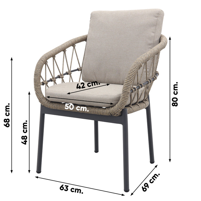 VDG Julia dining tuinstoel - Antraciet