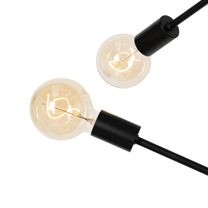 QAZQA Industriële hanglamp zwart 8-lichts - Sydney