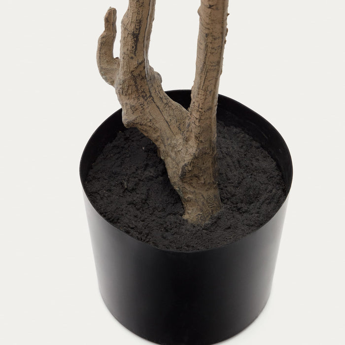 Kave Home - Enkianthus-kunstboom met zwarte pot 214 cm