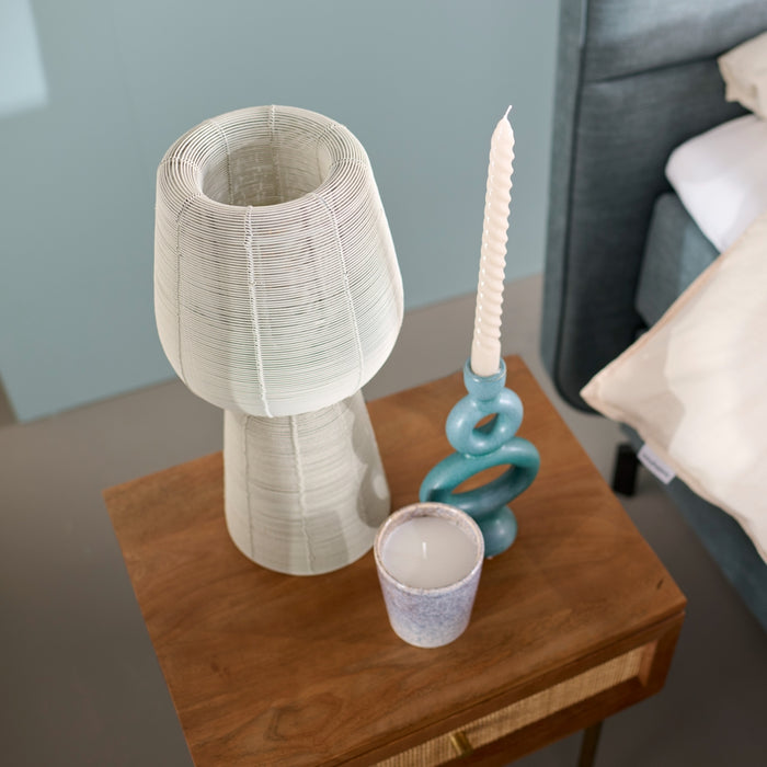 Light & Living Tafellamp Aboso - Wit - Ø24cm