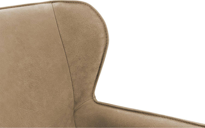 Goossens Eetkamerstoel Leogang - Leder met armleuning