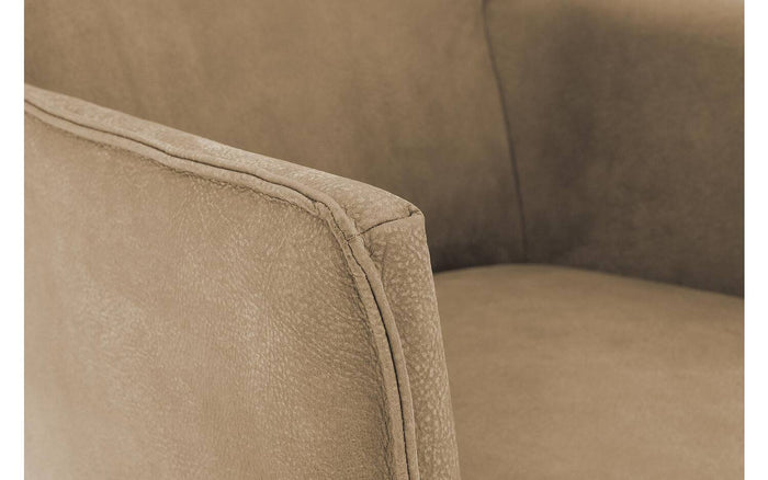 Goossens Eetkamerstoel Leogang - Leder met armleuning