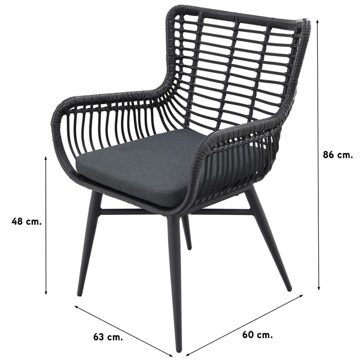 VDG Jasmine dining tuinstoel - black