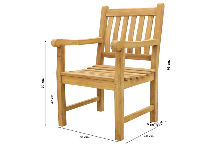 VDG LF Patrick teak houten tuinstoel