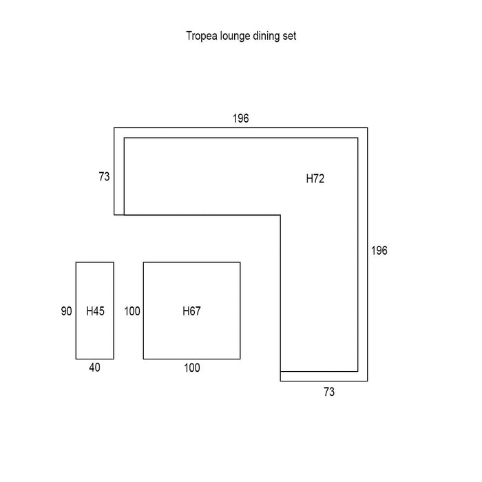 Garden Impressions Tropea lounge dining set 5-delig-donker grijs