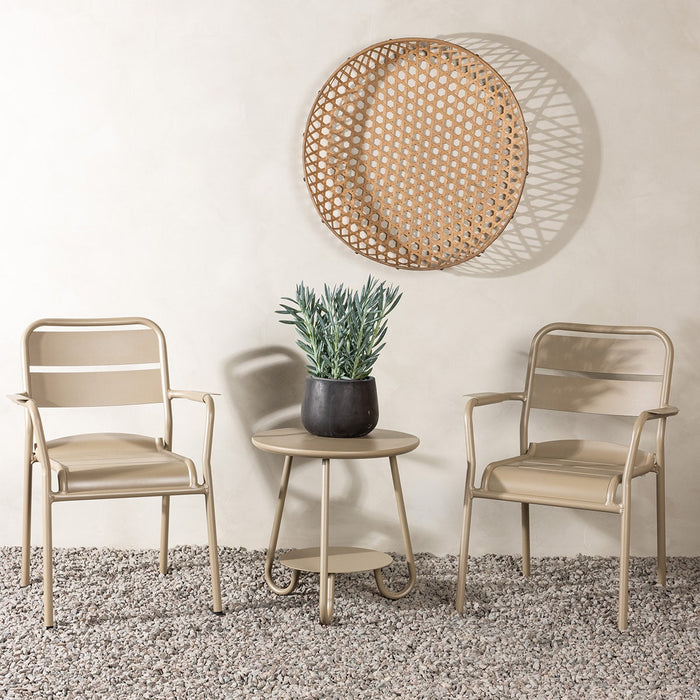 Nest outdoor Caro Aluminium Bistroset 3 Delig - Beige