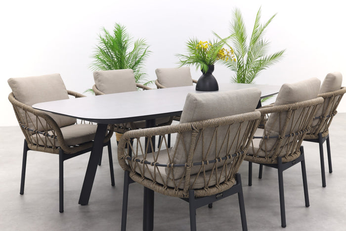 Vdgarde Julia|Manolo Deens ovale tuinset - 240x103 cm. - 7-delig