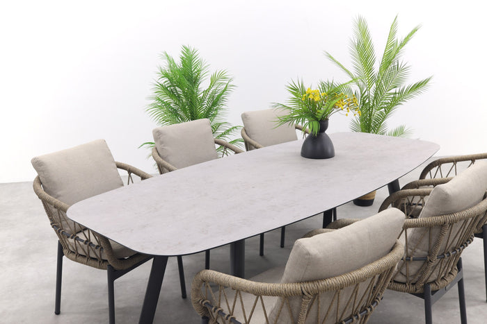 Vdgarde Julia|Manolo Deens ovale tuinset - 240x103 cm. - 7-delig