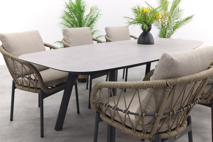 Vdgarde Julia|Manolo Deens ovale tuinset - 240x103 cm. - 7-delig