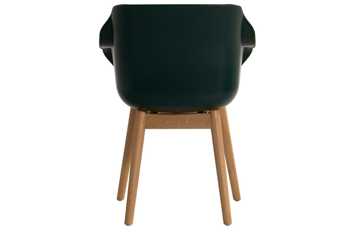 Hartman Sophie Studio dining armstoel - Night Green - Teak poot
