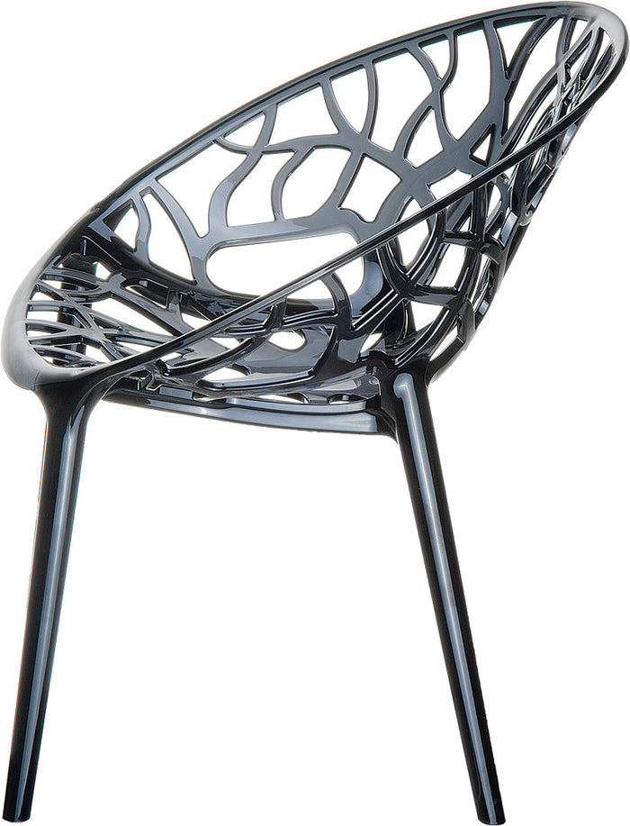 VDG Siesta Crystal stapelbare stoel - Black Transparant