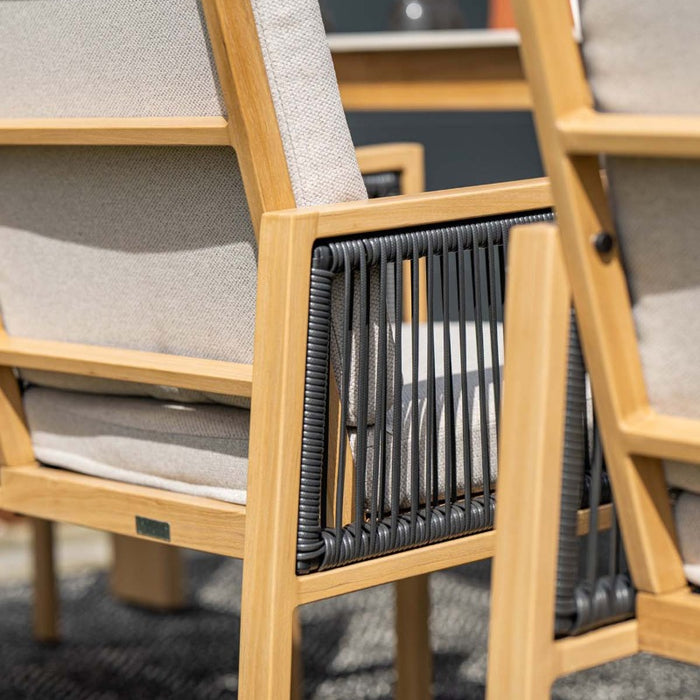 Decala tuinstoel - Aluminium houtlook - inlcusief kussens